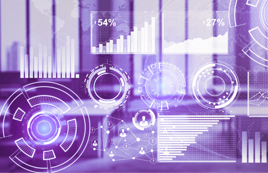 Purple marketing dashboard