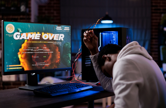 Player in Game Over screen